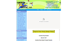 Desktop Screenshot of carolinapartyrental.com