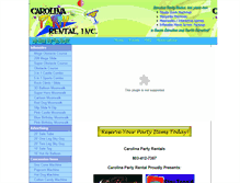 Tablet Screenshot of carolinapartyrental.com